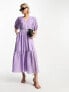 Фото #4 товара & Other Stories tiered volume maxi dress in lilac