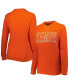 Фото #1 товара Women's Orange Clemson Tigers Surf Southlawn Waffle-Knit Thermal Tri-Blend Long Sleeve T-shirt