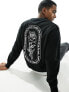 Фото #1 товара Jack & Jones oversized skeleton rose back print crew neck sweat in black