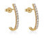 Фото #1 товара Timeless gold earrings with zircons 14/217.911/3ZIR