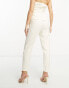 In The Style slim tailored trouser co-ord in cream 38 - фото #2