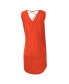 Фото #4 товара Women's Orange Clemson Tigers Game Time Burnout Cover-Up V-Neck Dress