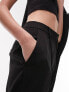 Фото #3 товара Topshop Tall tailored slim cigarette high-waisted pleat trouser in black