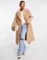 Фото #8 товара Forever New Petite formal wrap coat with tie belt in camel