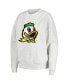 Women's Ash Oregon Ducks Team Effort Pullover Sweatshirt and Shorts Sleep Set