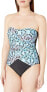 Фото #1 товара Athena Women's 182499 Strapless Bandeau One Piece Swimsuit Multi Size 16