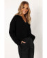 ფოტო #2 პროდუქტის Women's Zala V-neck Collar Knit Sweater