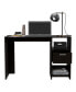 Arlington Computer Desk with 2-Open Storage Shelves and Drawer with Handle Черный, Стандартный - фото #4