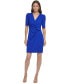 Petite Short-Sleeve Side-Knot Sheath Dress