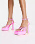 Фото #3 товара Jeffrey Campbell – Modest – Sandaletten in Pink mit Plateausohle