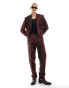 Фото #1 товара Twisted Tailor suit trousers in red and black print co-ord