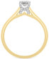 ფოტო #3 პროდუქტის Diamond Solitaire Engagement Ring (1/3 ct. t.w.) in 14k Gold