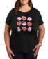 ფოტო #1 პროდუქტის Air Waves Trendy Plus Size Peanuts Valentine's Day Graphic T-shirt