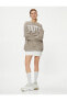 Фото #1 товара Kolej Oversize Sweatshirt Uzun Kollu Bisiklet Yaka