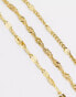 Фото #3 товара Petit Moments allegra multirow stainless steel dainty necklaces in gold