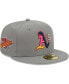 Men's Gray Oakland Athletics Color Pack 59FIFTY Fitted Hat Серый, 7 5/8 - фото #1