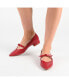 ფოტო #6 პროდუქტის Women's Cait Bow Mary Jane Pointed Toe Flats