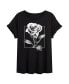 Hybrid Apparel Trendy Juniors Rose Graphic Oversized Tee