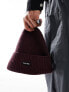 Calvin Klein daddy wool beanie in burgundy