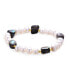 ფოტო #1 პროდუქტის Sterling Silver White Gold Plated and Freshwater Pearl Abalone Bracelet