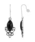 ფოტო #1 პროდუქტის Sterling Silver Wire Genuine Stone Onyx Earrings