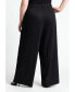 ფოტო #2 პროდუქტის Plus Size Relaxed Lightweight Trouser