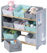 Фото #5 товара Стеллаж для игрушек с текстильными контейнерами KESPER, серый с ламами