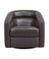 Фото #2 товара Desi 32" Genuine Leather in Contemporary Swivel Accent Chair