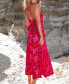 Фото #3 товара Women's Floral Print Halterneck Maxi Beach Dress