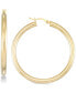 ფოტო #1 პროდუქტის Polished Hoop Earrings in 18k Gold over Sterling Silver