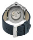 ფოტო #3 პროდუქტის Men's Vaughn Blue Leather Watch 44mm