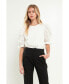 Women's Bow Banded Puff Sleeve Blouse