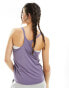 Nike One Training Dri-Fit classic strappy tank top in purple