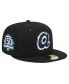 ფოტო #1 პროდუქტის Men's Black Atlanta Braves Raceway 59FIFTY Fitted Hat