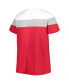 ფოტო #4 პროდუქტის Women's Crimson Oklahoma Sooners Plus Size Split Body T-shirt