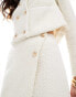 Фото #2 товара 4th & Reckless boucle wrap mini skirt co-ord in cream