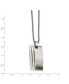 ფოტო #3 პროდუქტის Stainless Steel Brushed Pendant on a Cable Chain Necklace