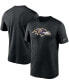Фото #1 товара Men's Big and Tall Black Baltimore Ravens Logo Essential Legend Performance T-shirt