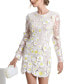 Фото #4 товара Women's Floral-Embroidered Mini Dress