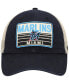 Men's Black Miami Marlins Four Stroke Clean Up Trucker Snapback Hat