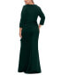 ფოტო #2 პროდუქტის Plus Size Side-Ruffle Ruched Gown