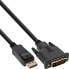 Фото #1 товара InLine DisplayPort to DVI converter cable - black - 0.3m