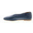 Miz Mooz Etta Womens Blue Leather Slip On Ballet Flats Shoes