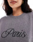 Фото #4 товара 4th & Reckless knitted Paris logo t-shirt in grey