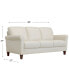 Фото #5 товара CLOSEOUT! Kared 84" Roll Arm Leather Sofa, Created for Macy's