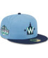 Men's Light Blue, Navy Washington Nationals Green Undervisor 59FIFTY Fitted Hat
