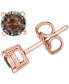 Chocolatier® Chocolate Diamond Stud Earrings (1/4 ct. t.w.) in 14k Rose Gold (Also Available in White Gold or Yellow Gold)