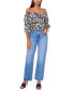 ფოტო #3 პროდუქტის Women's Printed Tiered-Ruffle Off-The-Shoulder Top