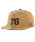 ფოტო #1 პროდუქტის Men's Tan Philadelphia 76ers Toffee Captain Snapback Hat