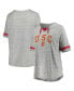 ფოტო #2 პროდუქტის Women's Heather Gray South Carolina Gamecocks Plus Size Lace-Up T-shirt